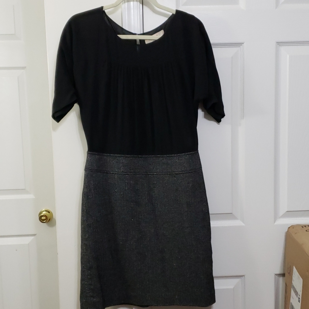 Loft work dress silk top plaid bottom 6